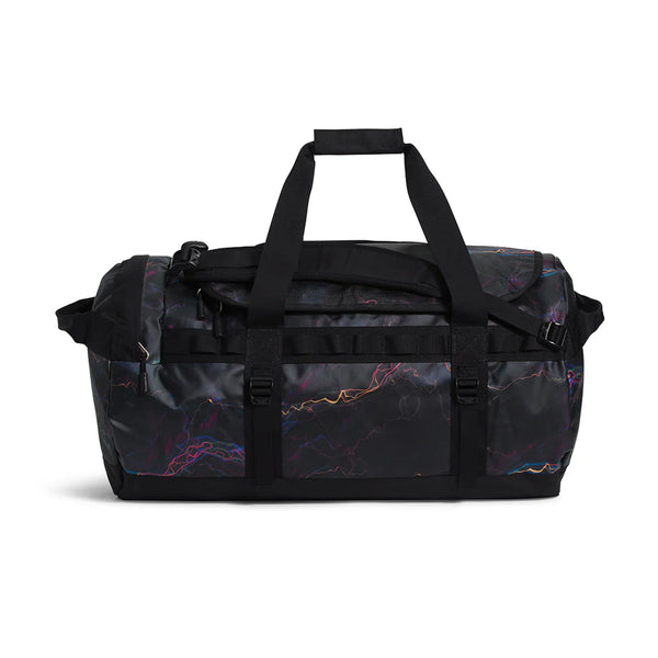 BASE CAMP DUFFEL- M BLACK TRAIL GLOW PRINT-BLACK