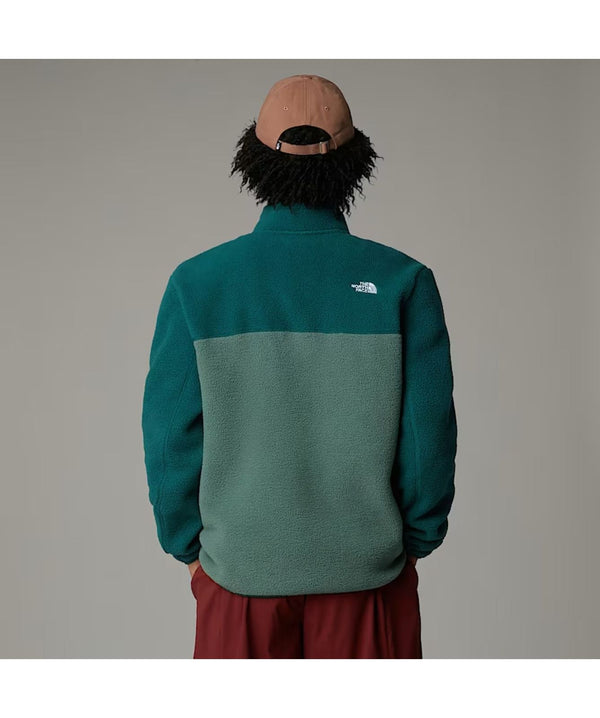 THE NORTH FACE M YUMIORI 1/4 ZIP DUCK GREEN BLACK