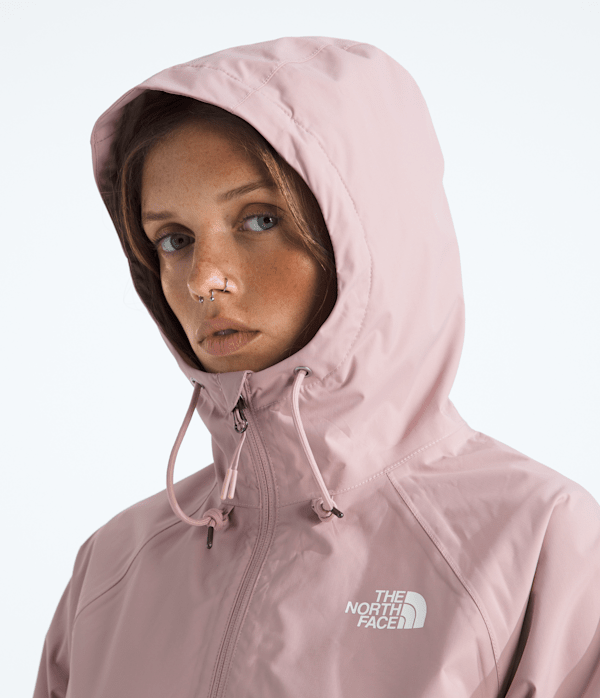 CHAQUETA IMPERMEABLE W ANTORA RAIN HOODIE METAL PINK